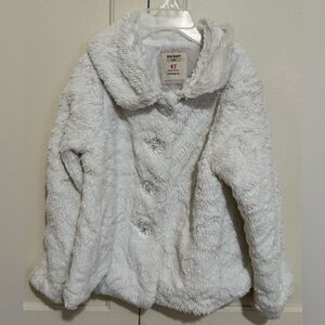 Old Navy Kids Cozy White Furry Coat